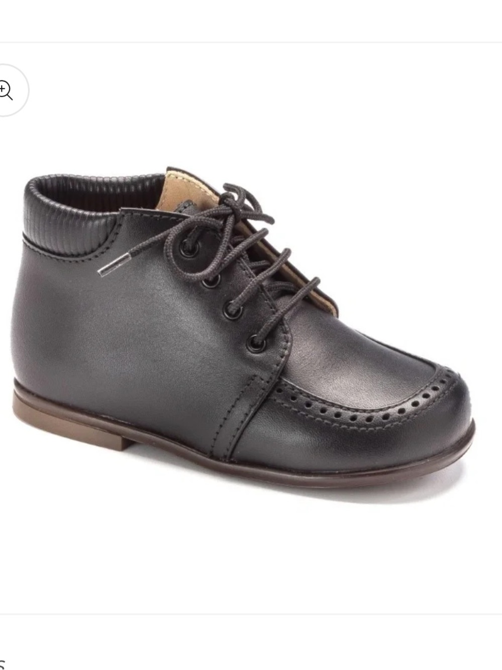 Classic Black Kids Lace-Up Dress Shoes